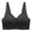 Black, variant on Alun Wireless Bras for Women Fixed Cup Supportive Floral Lace Trim V-Neck Bra Adjustable Straps Full Coverage Everyday Bralettes Suitable for Big White XL