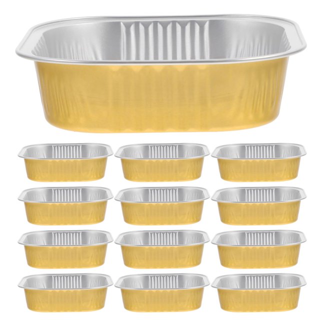 Dsseng Moules en Aluminium 20 Pcs Plateau de Cuisson Récipient Alimentaire 220ml Moule à Rôtir en Aluminium Jetable 4.41”X4.41”X1.18”