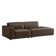 thumbnail image 2 of Restore 2-Piece Vegan Leather Modular Loveseat in Espresso, 2 of 9