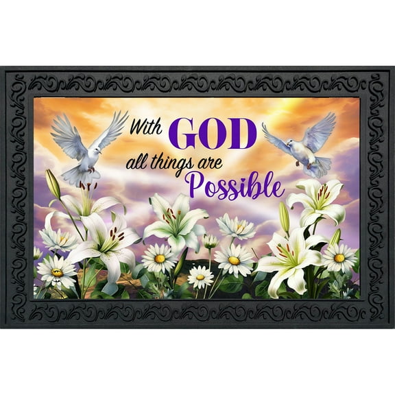 Briarwood Lane Sunrise Easter Cross Doormat