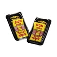 thumbnail image 6 of Arrow Message 1" Page Flags, "Sign Here", Yellow, 50 Flags/Dispenser, 2 Dispensers/Pack | Bundle of 10 Packs, 6 of 7
