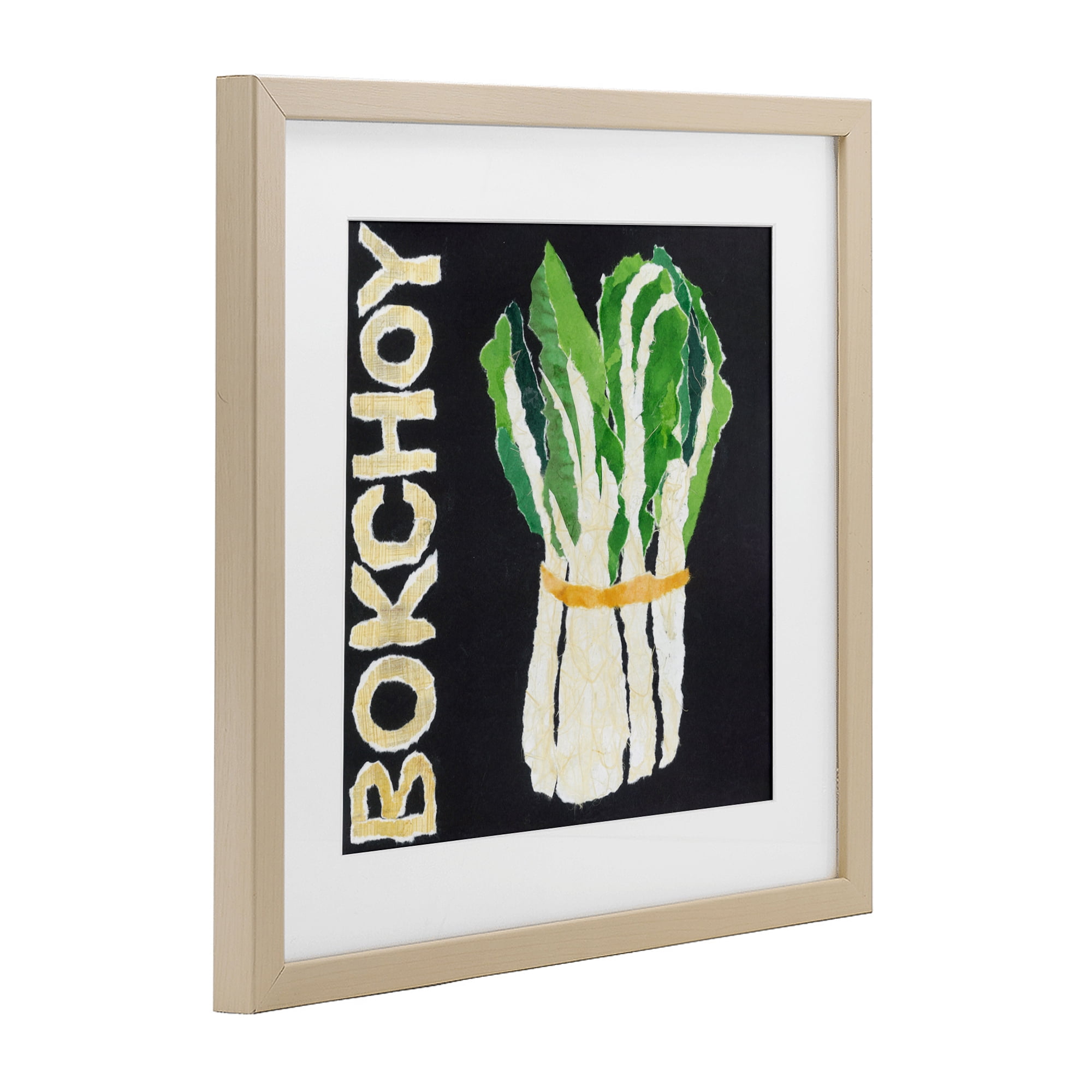 Stupell Industries Bok Choy Leafy Vegetable Birch Framed Print Under Glass, design by Nancy Overton