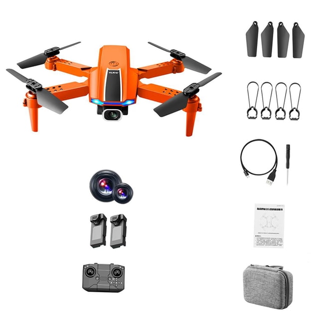 6- Gyro 4Channel 2.4G RC 4K Modo sin cabeza Control de la aplicación de retención de altitud Radio Control RC Quadcopt 2 Cámara 2 Batería O Baoblaze Cámara HD de aviones RC