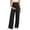 Black, variant on Womens Maternity Over Belly Pants Comfort Drawstring Elastic Waist Straight Leg Pregnancy Sweatpants Lightweight Loose Fit Yoga Trousers Longewear