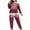 Womens Pajama Sets-Z285 Wine, variant on Mifsaly Women Christmas Pajamas Plus Size Pajama Set Oversized Xmas Letter Print Matching Outfits Long Sleeve Crewneck Sleepwear Cozy Warm High Waist Pants 2025 Festival Homewear