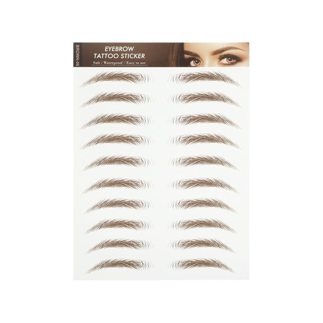 Unique Bargains Tatouage Simulation Sourcils pour Femmes 1 Pce Pointu, Marron