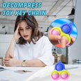 thumbnail image 2 of 2021 New Fidget Dimple Toy Keychain Pendent, Silicone Bubbles Flipping Board Toy, Stress Relief Simple Sensory Dimple Toy for Concentration Training, Hand Exercise Educational Toy for Kid Adult (#39), 2 of 8