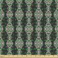 thumbnail image 2 of Ambesonne African Fabric by the Yard Upholstery, Monochrome Snowflakes Lines, 5 Yards, Dark Maroon and Champagne, 2 of 5