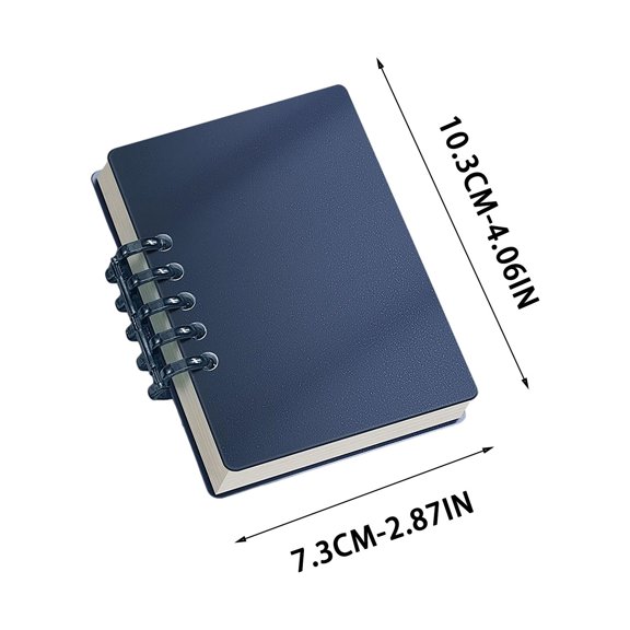 A7 Mini Portable Loose-Leaf Notebook Refillable, Pocket Size, 1 Pack, Paper Cover