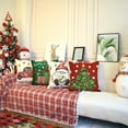 thumbnail image 2 of Christmas Throw Pillow Covers 16x16 Set of 4 Xmas Series Holiday Cushion Pillow Cover Christmas Decorations for Sofa Couch Bed Farmhouse Outdoor Living Room (Red and Green), 2 of 6