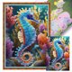 thumbnail image 1 of Kit Punto Cruz Caballito Mar Hilo Algodón Ecológico Bordado Obra Arte 40x60cm 11CT, 1 of 9