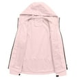 thumbnail image 6 of RYRJJ Rain Jackets for Women Trench Coat Hiking Windbreaker Jacket with Hood Loose Fit Waterproof Lightweight Rain Coats(Pink,S), 6 of 9