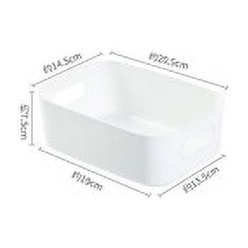 Tuanse 8 Pieces Plastic Storage Bins with Lids White Storage Box with  Handle Stackable Containers with Lids for Organizing White Bins Small  Storage
