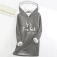 thumbnail image 1 of RKSTN Blouses pour Femmes Imprimé Numérique Peluche et Épaissi Mode Décontractée Manches Longues à Capuche Col Rond Chandail en Molleton Blouses pour Femmes Habillées Décontractées, 1 of 3