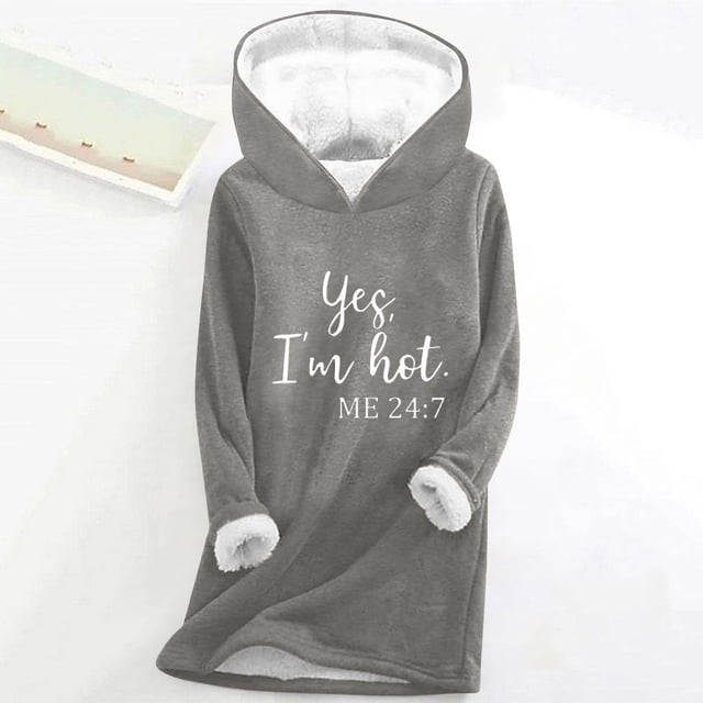 RKSTN Blouses pour Femmes Imprimé Numérique Peluche et Épaissi Mode Décontractée Manches Longues à Capuche Col Rond Chandail en Molleton Blouses pour Femmes Habillées Décontractées