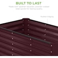 thumbnail image 7 of WILLYO  4x2x2ft Outdoor Metal Raised Garden Bed, Deep Root Box Planter for Vegetables, Flowers, Herbs, 119 Gallon Capacity,  Burgundy, 7 of 7