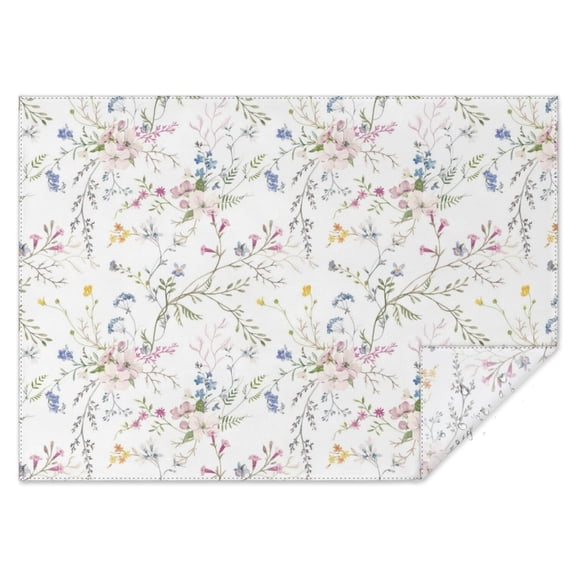 Pioneer Flower Floral Print Pattern Rectangle Tablecloth 60"x84",Waterproof Polyester Rectangle Table Cloth, Wipeable Spillproof Polyester Tablecloth for Dining, Camping, Indoor and Outdoor