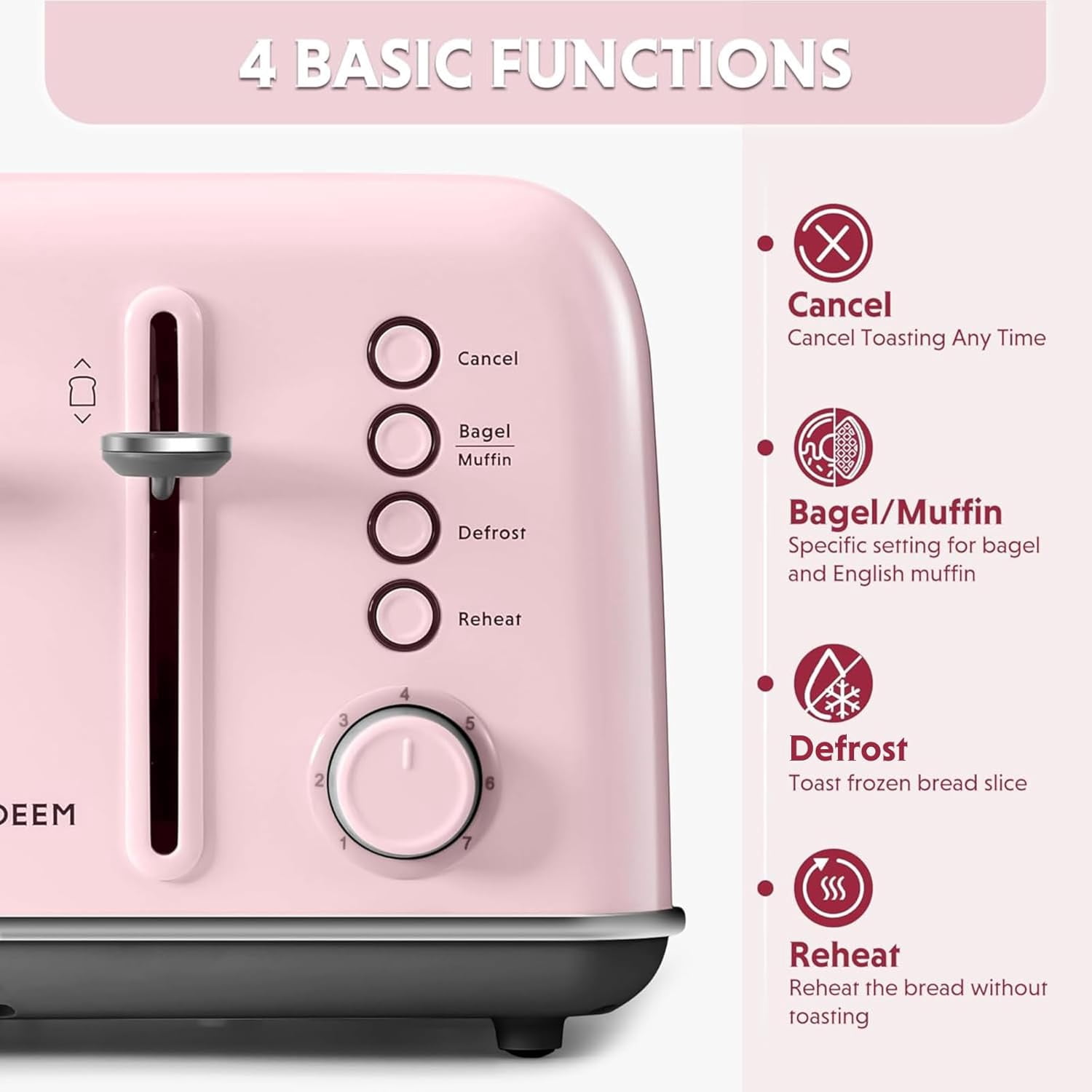 DT620 2-Slice Toaster, Extra Wide Slots, Retro Stainless Steel with High Lift Lever, Bagel and Muffin Function, Removal Crumb Tray, 7-Shade Settings,Cozy Greenish