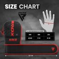 thumbnail image 4 of RDX Gants de Boxe MMA Grappling Muay Thaï Sparring Kickboxing KARA Rouge Mat, G/TG, 4 of 9