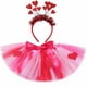 thumbnail image 3 of Falda tutú con corazones de amor para niñas pequeñas, disfraz de tutú de cumpleaños para el día de San Valentín, minifalda de tul esponjosa roja y rosa para niñas, 3 of 5