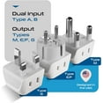2pcs Travel Adapter Set 2 in 1 to Africa, S. Africa, Nigeria, Ghana