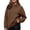 Coffee, variant on uvwlwu Women Hoodless Knit Sweatshirt Cross Wrap High Neck Long Sleeve Loose Elegant Modern Casual Soft Daily Comfort Pullover Top,S