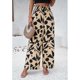 thumbnail image 4 of Women Floral Print Palazzo Pants Summer Bohemian Wide Leg Pants High Waist Casual Lounge Pant Trousers with Pockets Yellow XL, 4 of 5
