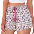 thumbnail image 2 of Haivin Women's Pajama Shorts, Fashionable Checkered with Elastic Waist and Drawstring Pockets, Comfortable Lounge Sleepwear for Home, Lounge and Sleep, 2 of 5