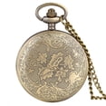 thumbnail image 3 of ZOLOHONI Vintage Hollow Pocket Watch with Chain for Men Women Gifts, Easy Read Arabic Numerals Scale Quartz Necklace Watches, 3 of 8