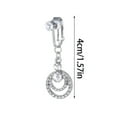 thumbnail image 3 of K-KED 1Pc Cartilage Clip Fashion Body Piercing Fake Belly Button Navel Ring Women Gift-Silver E, 3 of 9