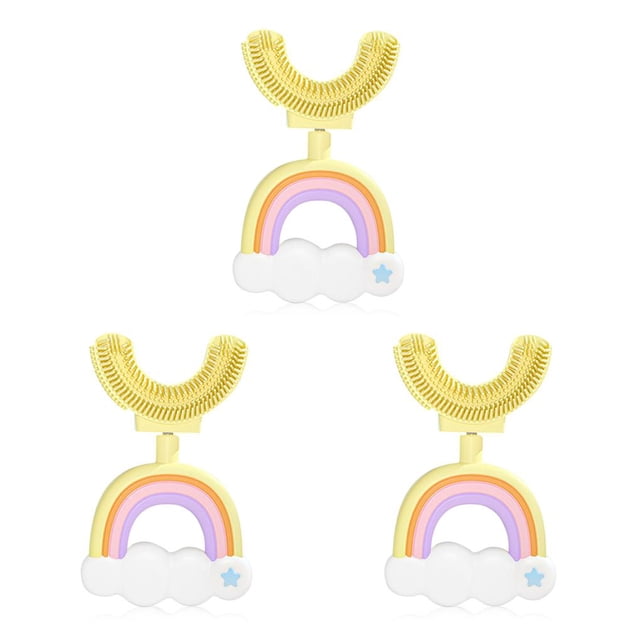 Naiovety Cepillo de para niños en forma de U Cepillo de de doble cara para bebés Limpieza de la lengua Viajes Suministros para Type1 NO1 Naiovety CBP186573