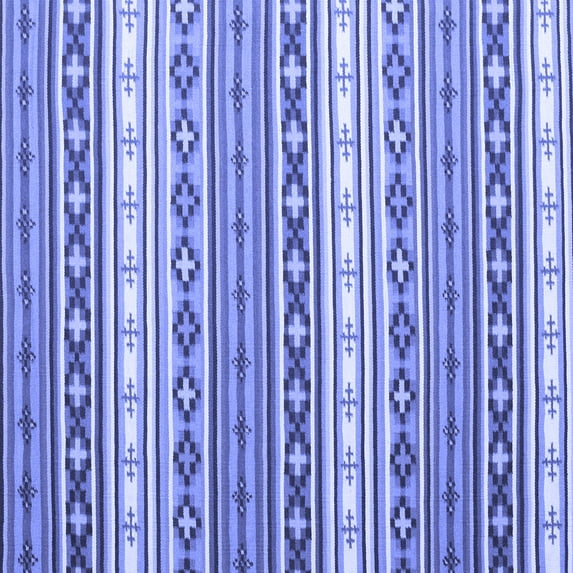 Ahgly Company Machine Washable Indoor Square Abstract Blue Contemporary Area Rugs, 4' Square