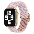 thumbnail image 1 of WorryFree Gadgets Stretchy Solo Loop Strap Nylon Band with Metal Adapter Compatible with Apple Watch 38/40/41mm 42/44/45mm iWatch Series 8 7 6 SE 5 4 3 2 1 Wristband for Men Women, Sand Pink, 1 of 2