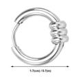 thumbnail image 2 of CIMAXIC 2 Pcs Boucles d'Oreilles Style Punk Style Rue Bijoux Élégants,0.67"X0.67"X0.28 Pouces, 2 of 4