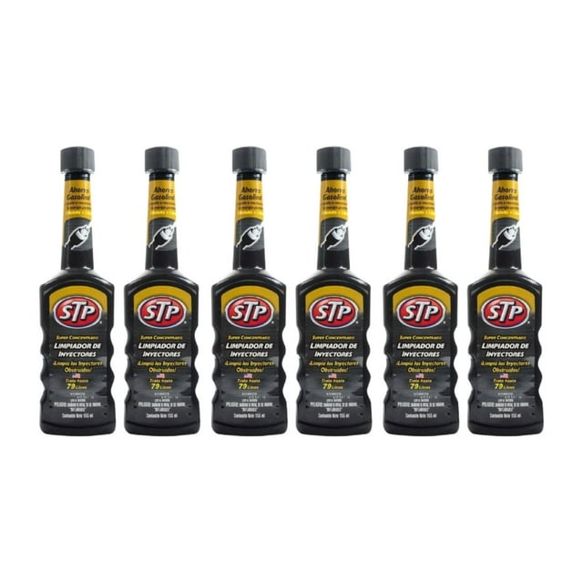 6 Pzas Limpiador Inyectores STP 155 ml Ahorrado de Gasolina