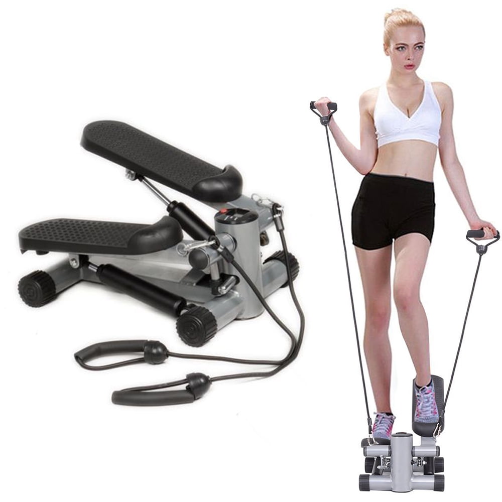 Fitness Mini Stepper with Resistance Bands Home Gym Fitness Stair Climber 