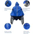thumbnail image 3 of Wheelchair Waterproof Poncho Breathable Lightweight PVC Layer Rain Resistant Raincoat Cape Blue, 3 of 8