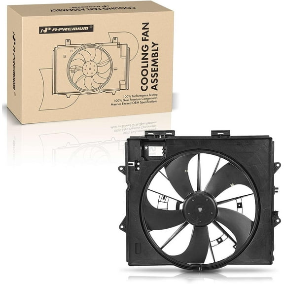 A-Premium Engine Radiator Cooling Fan Assembly Compatible with Cadillac SRX 2009, CTS 2009-2014, STS 2009-2011, 3.0L 3.6L 4.6L, Replace# 25881833, 25881842