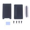 thumbnail image 2 of Aluminum Alloy Cooling Case, Standard Size Less Interference Acrylic Bottom Plate Passive Cooling Enclosure with Pin Header for Electronic Components Bent Pin Header, 2 of 7
