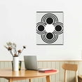 thumbnail image 2 of JEUXUS FRAMED Abstract Wall Art, Modern Boho Black and White and Gray Canvas Wall art, Neutral Abstract Geometric Wall Decor for Living Room Bedroom Bathroom Office, Ready to Hang, 2 of 4