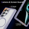 thumbnail image 4 of Decase Magnetic case for Samsung Galaxy S22 Ultra Case,Built-in Kickstand,Compatible with Mag-Safe, Dual-Layer Protection Military Grade Protective Phone Case for Samsung Galaxy S22 Ultra,Purple+Clear, 4 of 9