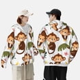 thumbnail image 6 of Daiia Monkeys Swinging from Palms UPF 50+ Sun Protection Hoodie Jacket Lightweight Long Sleeve Sun Shirt for Women Men with Pocket Hiking Outdoor-X-Large, 6 of 9