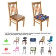 thumbnail image 5 of Pioneer Flower Seat Covers for Dining Room Chairs Set Of 4,Stretch Printed Washable Chair Seat Cover with Elastic Ties and Button,Removable Waterproof Couch Cushion Covers, 5 of 6