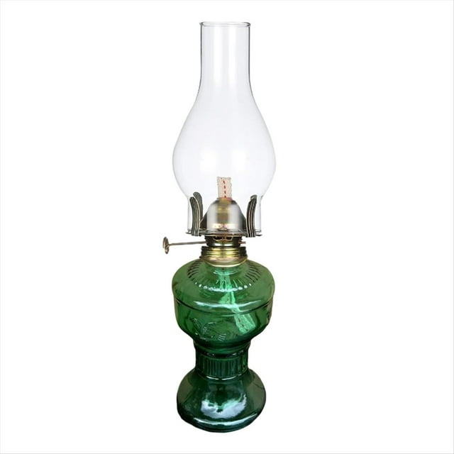 Lámpara de Aceite Rústica Lámpara de Carbón de Vidrio Vintage Lámparas de Aceite para Uso en Interiores Iluminación de Decoración del Hogar Linterna de Aceite Verde