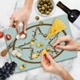 thumbnail image 4 of Texas Star Cutting Board, Barbed Wire Style Star in a Circle Western Themed Monochrome Motif Borders, Decorative Tempered Glass Cutting and Serving Board, Large Size, Brown and White, by Ambesonne, 4 of 5