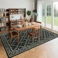 thumbnail image 4 of Garvee 5'x7' Modern Floral Area Rugs Diamond Printed Carpet, Washable Rug Ultra-Soft Low Pile Non Slip Rug for Living Room Bedroom Dining Room, Black, 4 of 8