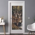 thumbnail image 2 of Forest Deer Window Privacy Film, Farmhouse Vintage River Elk Static Cling UV Sun Blocking Heat Control Window Tint Day and Night, Non-Adhesive Reusable One Way Windows Privacy Cover 35.4''x78.7'', 2 of 7