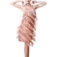 thumbnail image 2 of BLESIYA Women Sequin Tassel Dress Dancewear Dress for Samba Cha Cha S, 2 of 7