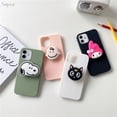 thumbnail image 2 of Funda con soporte y diseño divertido de Snoopy y melodía para iPhone 7, 8 Plus, X, XS, XR, 11, 12, 13, 14, 15 Pro Max, Mini, Charlie Brown Cat, 2 of 5
