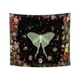 thumbnail image 4 of Moonlit Garden Tapestry Moth Moon Phase Tapestries Coloful Floral Tapestry Wall Hanging for Bedroom Dorm,60Wx50H, 4 of 4